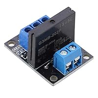 SSR-Modul, Halbleiterrelais, Halbleiterrelaismodul, 1 Kanal DC 5 V/12 V 2 A SSR-Modulplatine mit Sicherungs-Niedrigpegel-Auslöser, Halbleiter, Steuerungen (12V)