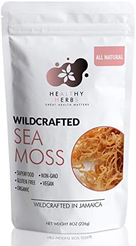 Sea Moss (8oz) All Natural Wildcrafted Ocean Raw Gold Irish Seamoss Organic Vegan Non-GMO Sundried Seaweed