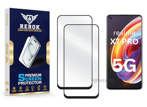 Image of Gorilla Tempered Glass Screen Protector Compatible with Realme X7 Pro 5G [Pack of 2] | Edge-to-Edge, Bubble-Free, Case Friendly, Easy Installation Kit