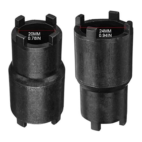 QISF 2Pcs Bipolar Clutch Tool 24mm 20mm Wrench Lock Nut Spanner for ATC 110 125 ATC 90 CA 200 CB 200 Motorcycle Bike Taotao Roketa SSR ATV Dirt Bike Cover