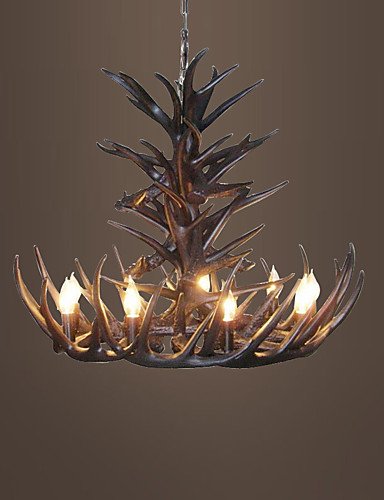 Illuminazione jiaily vintage lampadario di corna di illuminazione attrezzatura industriale Paese 9-luci adatta per soggiorno sala da pranzo Facile installazione, 220-240V