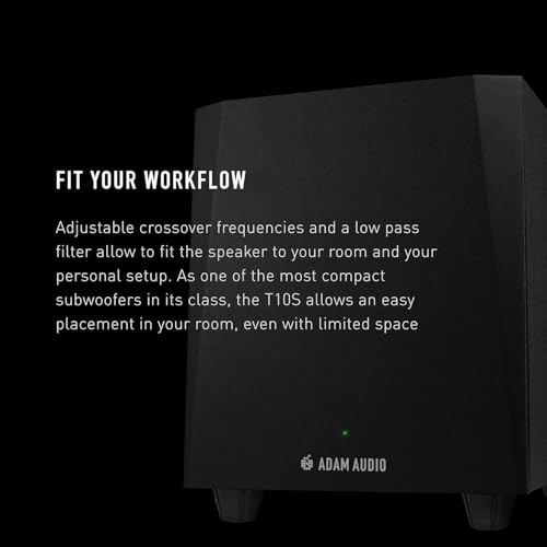 adam audio t10s studio subwoofer for recording mixing and mastering studio quality sound single
