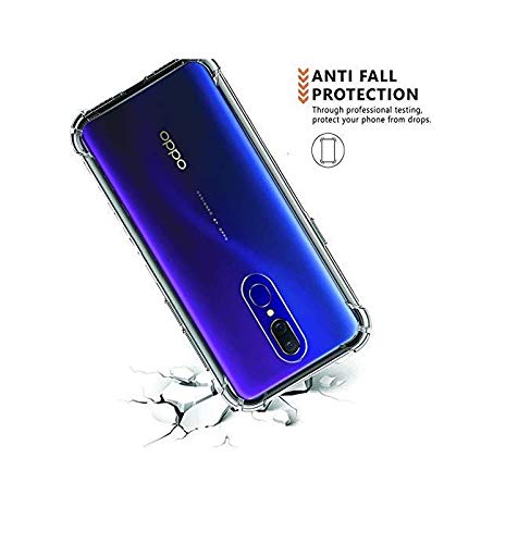 Image of COVERBLACK Rubber Silicone Back Cover for Oppo A9 -CPH1938 - Transparent