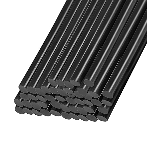 Rebower Hot Glue Sticks Mini Adhesive Hot Melt Glue Gun Sticks, [for Art, Craft, DIY, Card Making] - 0.44\" x 8\"/Black/50 Pcs