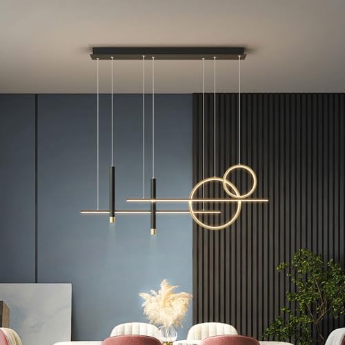 Lampe suspendue fatigué des reflets ? Lustre de table 100 cm à intensité variable pour bureau