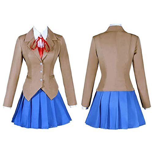 Sayori Yuri Natsuki Monika uniforme Halloween Cosplay DDLC escuela Doki Doki Literature Club Monika Cosplay traje Cover