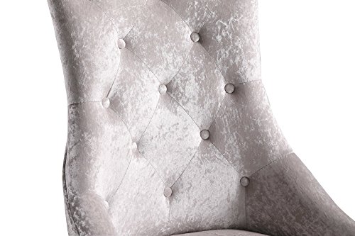 Iconic Home Raizel Dining Side Accent Chair Button Tufted Velvet Upholstery Nail Head Trim Tapered Espresso Wood Legs Modern Transitional Set Of 2, Grey #TOP4