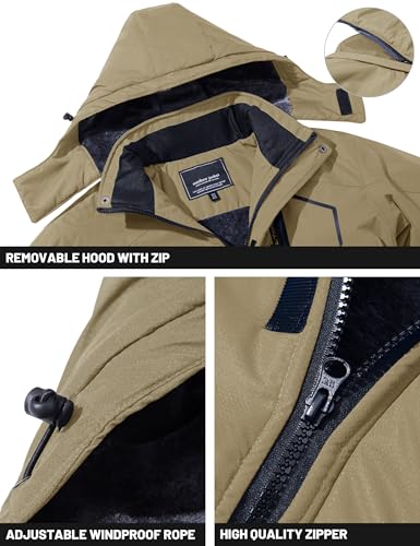 Image of TACVASEN Men's Winter Skiing Jackets Waterproof Thermal Snowboard Coats