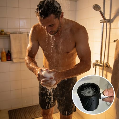 Cabezal de ducha para hombre Spiral Nozzle, plástico, negro miniatura 5