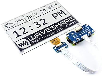 Waveshare 7.5 Inch E-Paper Display HAT Module V2 Kit 800x480 Resolution 3.3v/5v E-Ink Electronic Screen with Embedded Controller SPI Interface Compatible with Raspberry Pi/Jetson Nano/Arduino/STM32