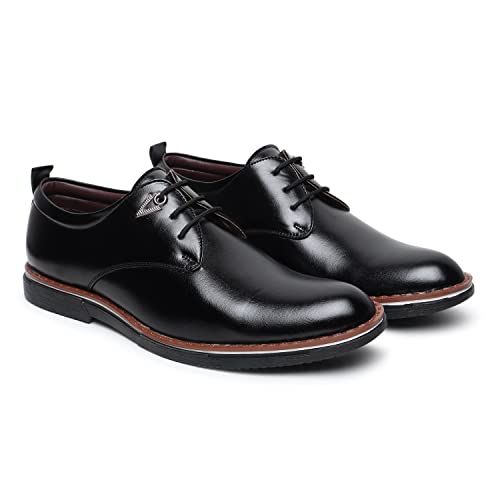 Image of Zixer Synthetic Leather Mens Formal Shoes || Office Formal Shoes Men Stylish|| Formal Shoes for Men Patent Leather Lace Up Party Formal Shoe