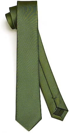 HISDERN Skinny Tie Solid Color 6cm Slim Ties for Men Wedding Classic Formal Business Necktie
