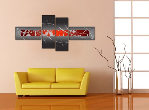 Visario Quadro su tela abstract 195 x 80 cm 4 tele...
