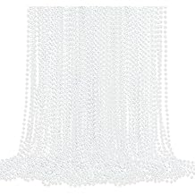 100 Pack Faux Pearl Necklace Bulk Long Pearl Womens Jewelry 1920s White Pearl Party Favors Wedding Bridal Shower Tea Birthday Decorations
