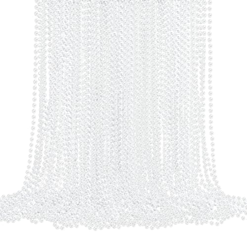 100 Pack Faux Pearl Necklace Bulk Long Pearl Women's Jewelry 1920s White Pearl Party Favors Wedding Bridal Shower Tea Birthday Decorations by XIPENGKEJI - Used condition - US$37.61