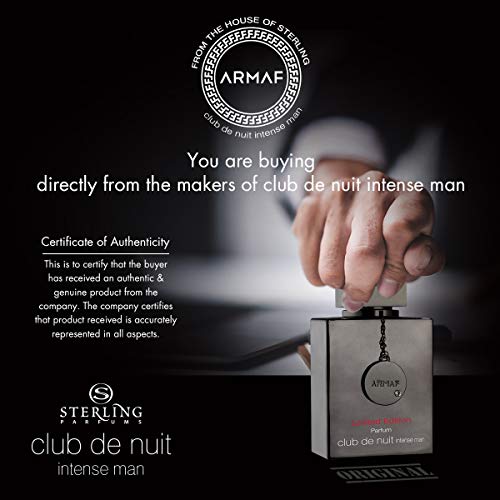 Armaf ARF32104822 Club De Nuit Intense Men Limited Edition Pure Parfum, Black, Woody Spicy Masculine Scent thumb #4