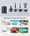WOSERLD Portable Air Pump for Inflatables - 100KPA Mini Electric Air Pump & Camping Light, Air Mattress Pump Inflate Deflate Vacuum for air Mattress, Basketball, Pool Floats, Vacuum Storage Bags