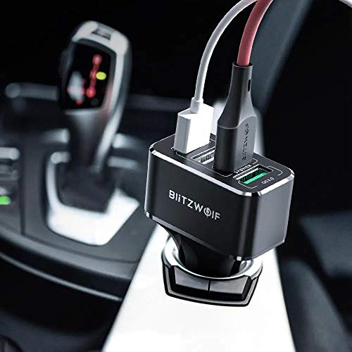 Carregador Turbo Veicular Blitzwolf® BW-SD3 Qc 3.0, 4 Saídas Usb - !