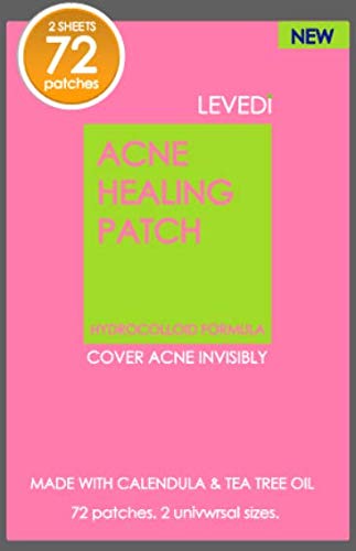 Levedi Acne Patch | Skin Care | Dark Spot Remover for Face | Acne Treatment | 72 Patches Invisible (pink)