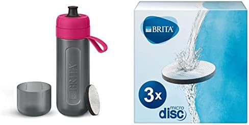 BRITA Water Filter Bottle Active, reduces chlorine and organic impurities, BPA free, Lime, 600ml