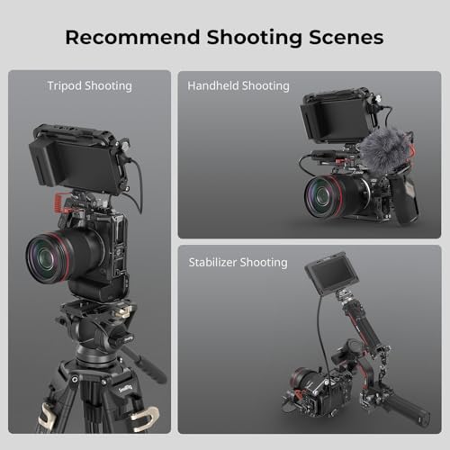 Image of SmallRig R6 Mark II Camera Cage for Canon, Formfitting Video Making Camera Rig for Canon R6 Mark II, Built-in Dual NATO Rails, Quick Release Plate for Arca, Horizontal and Vertical Shooting - 4159