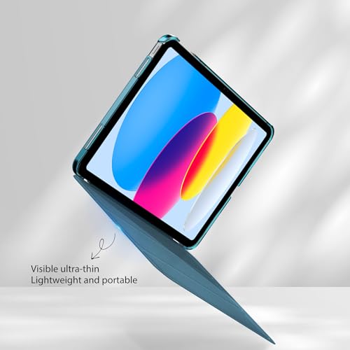 EasyAcc Case for iPad (A16) 11th/10th Generation 2025/2022 11/10.9 inch, Slim Hard Protective Cover for iPad 11/10 Gen, Models A3354/A3355/A3356/A2696/A2757/A2777/A3162, Peacock Blue - Image 5