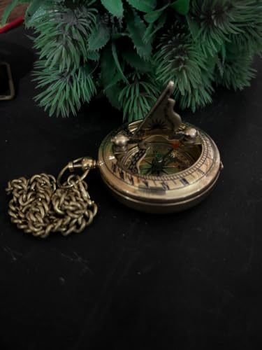 Brújula de latón grabada para regalo de primera comunión, tamaño 2.5 pulgadas, acabado en latón miniatura 2