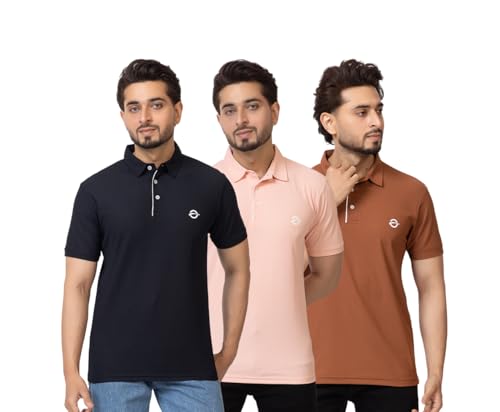 Image of OSCILLATE Summer Casual Wear Polycotton Polo Tshirt || Collared Neck Half Sleeve Solid T-Shirt for Men