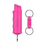 Sabre Red Key Case Pepper Spray with Quick Release Key Ring - Police Strength - 25 Bursts & 10-Foot (3m) Range with Practice Spray Option
