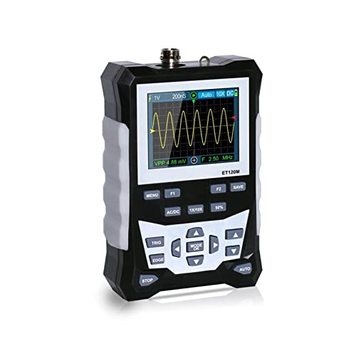 Osciloscopios de laboratorio, Osciloscopio ET120M Osciloscopio de mano 12 0mhz Osciloscopio analógico color