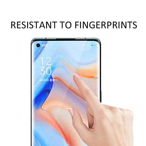 Image of Screen Protector for Oppo Reno 4 Pro (Black) Tempered Glass Edge-to-Edge 3D Screen Guard With Installation Kit