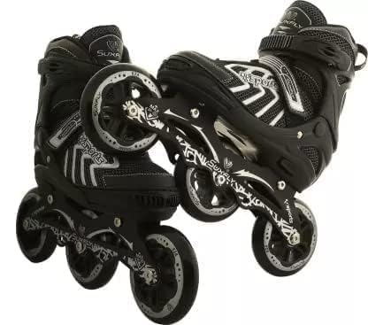 GVJ Traders 2 in 1 Convertible, Adjustable 110 mm 3 W Heel Inline Skates for Intermediates and Professionals