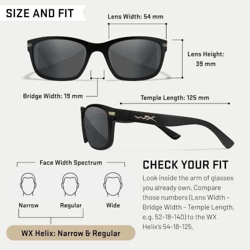 Image of Wiley X Helix Sunglasses, Safety Glasses for Men and Women
