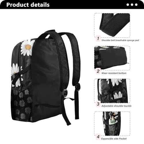 Mochila plegable ligera para senderismo y viaje negra miniatura 2