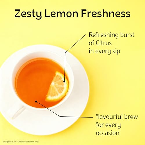 Image of TE-A-ME Lemon Tea 400 Bags | Lemon Black Tea | Pack of 4 (100 Bags x 4)