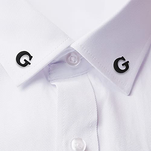 Image of HONEY BEAR Initial Alphabet Letter Lapel Pins Collar Badge Brooches for Mens /Womens Shirt Dress Decoration Black