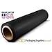 Black Stretch Film Hand Wrap 18 Inch x 1500 Feet x 80 Gauge Feet 4 Rolls