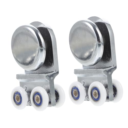 DECOMELODY 2個 浴室用ガラススライドドアプーリー 耐荷重強化型 防錆変形防止 アルミ合製 滑らかな開閉を実現するシャワールーム引き戸交換用