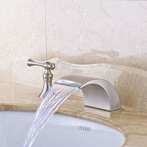 Mélangeur lavabo salle de bain trois trous avec double commande précise