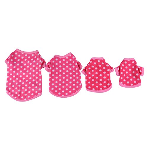 Jj Store Pet Dog Warm Fleece Sweater Puppy Polka Dot Hoodies Coat Clothes Apparel #TOP1