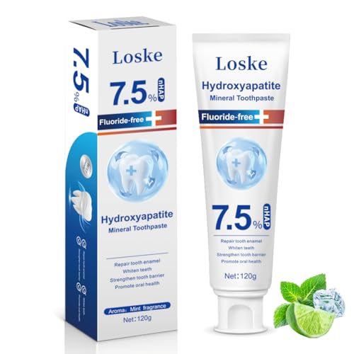 Hydroxyapatite Toothpaste for Stronger Teeth, Natural Remineralization Formula, Fluoride Free...