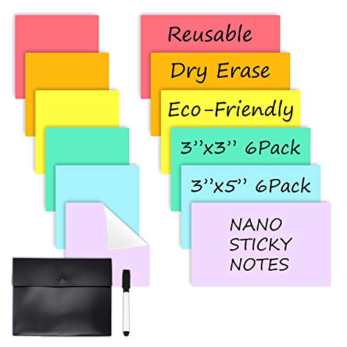 Reusable Colorful Whiteboard Stickers - Dry Erase Sticky Notes