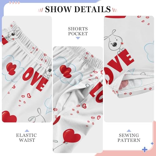 ZZKKO Dogs and Hearts Boys Pants for Kids Jogger Pants with Pockets S-XL4