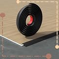 Vinyl Carpet Edging Trim Strip, Self Adhesive Floor Transition Strip, Flexible Floor Threshold Cover Overlap Edge Reducer for Doorway with A Height Less Than 10 Mm(Black,5m)