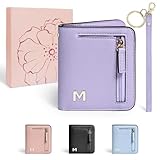 COSHAYSOO Initial RFID Wallet Small Purple for Teen Girls Personalized Valentines Day Birthday Gifts, 10 11 12 13 14 15 16 17 18 Year Old College Teenage Girls Wallets Fashion Monogrammed Letter M