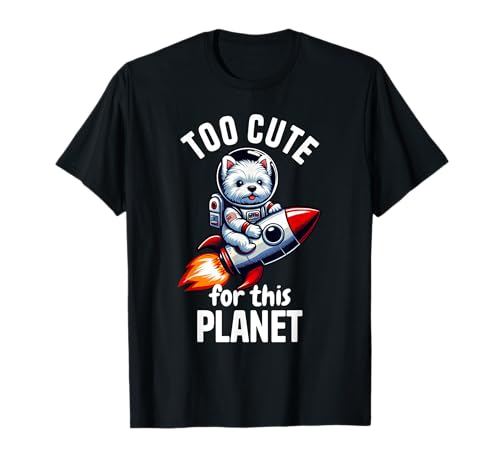 ウエストハイランドホワイトテリアロケットマーズドッグラバー Tシャツ