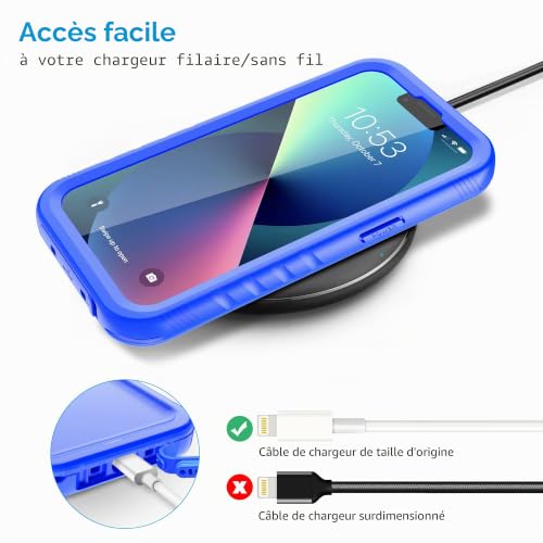 Coque iPhone 13 antichoc étanche IP68 protection intégrale