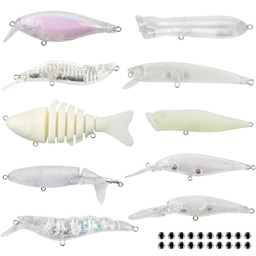 Unpainted Fishing Lures Making Kit DIY Blank Crankbaits Minnow Hard