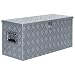 Produktbild Festnight Aluminiumkiste | Allzweck Transportkoffer | Deichselbox | Staukasten | Alukiste Alubox | mit Schließsystem | Silbern 90,5×35×40 cm