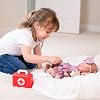 Aori Lifelike Baby Dolls Clothes 20 Inch Purple Dress Clothing Set for 17-20 in Realistic Newborn Doll Girls